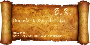 Bernát Kornélia névjegykártya